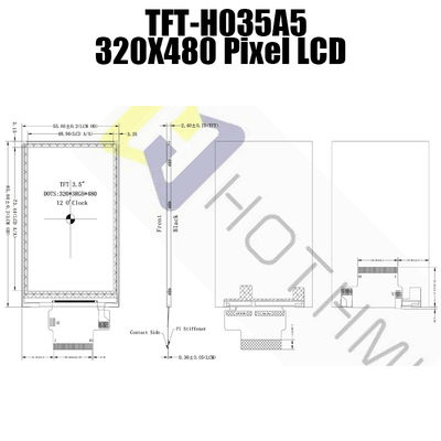 Multi вертикаль модуля цвета TFT LCD сцены для панели TFT-H035A5HVTST3N45 инструментирования
